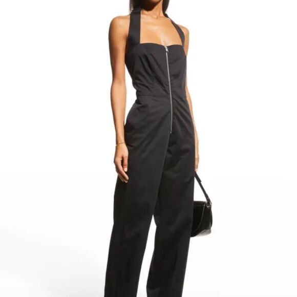 NEW FRAME Zip-Front Halter Jumpsuit - size XS - Picture 1 of 7